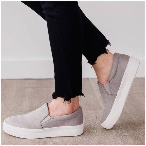 Soda | Shoes | Soda Hike Slipon Sneaker Size 8 Gray | Poshmark